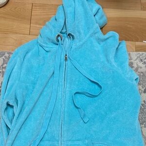Turquoise Zip-Up Hoodie